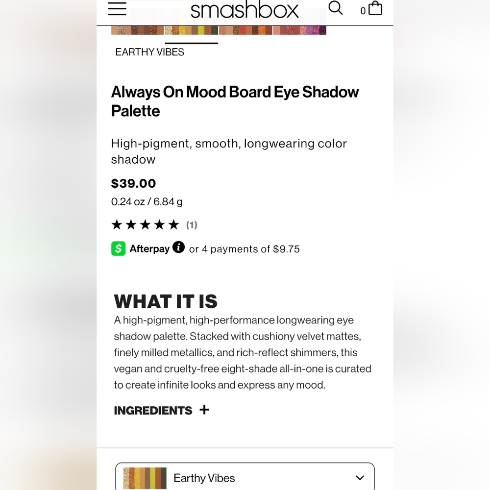 Smashbox Always On Mood Board Eyeshadow Palette - Earthy Vibes - Picture 2 of 16